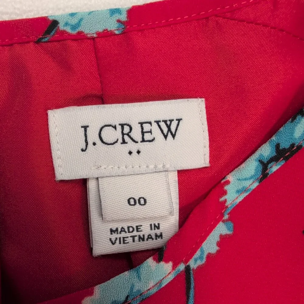 J.Crew‎ Floral Long-Sleeve Midi Dress Size 00